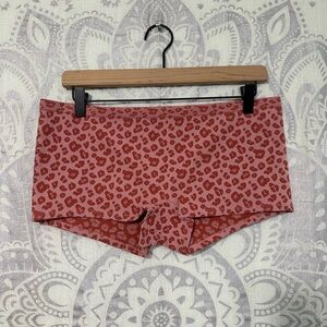 New $6 No Boundaries Walmart Stretch Boyshort Shorts Panty Pink Leopard XXXL